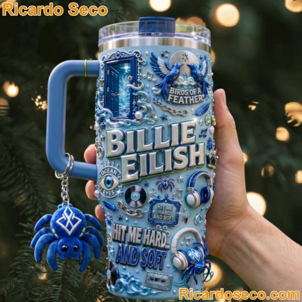 Billie Eilish Hit Me Hard And Soft & Birds Of A Feather Tumbler With Handle-a Billie Eilish Hit Me Hard And Soft & Birds Of A Feather Tumbler With Handle-a 57uA023