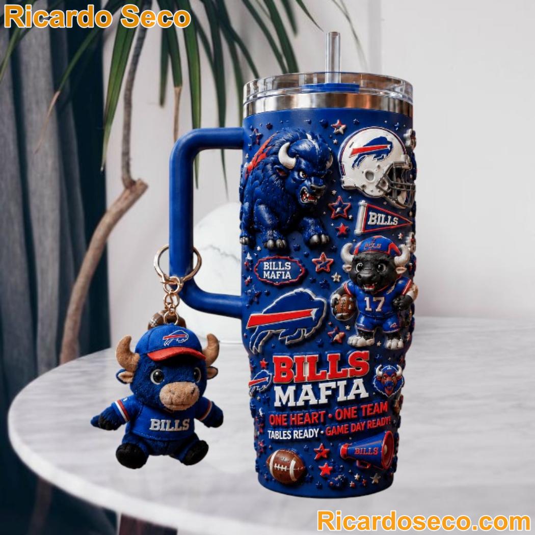 Buffalo Bills Bills Mafia One Heart One Team Tumbler With Handle Buffalo Bills Bills Mafia One Heart One Team Tumbler With Handle XS9Uy37