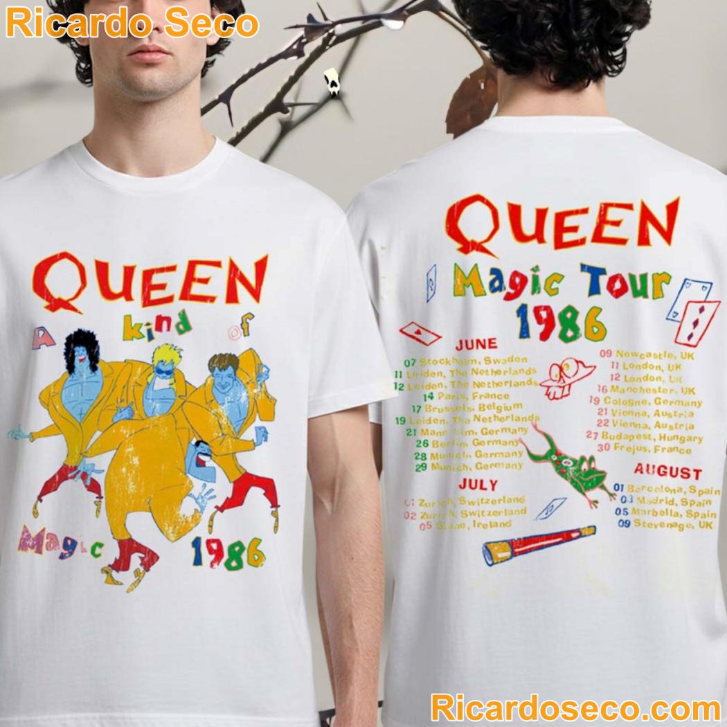 Queen A Kind Of Magic 1986 European Tour T-shirt Queen A Kind Of Magic 1986 European Tour T-shirt g04IUuF