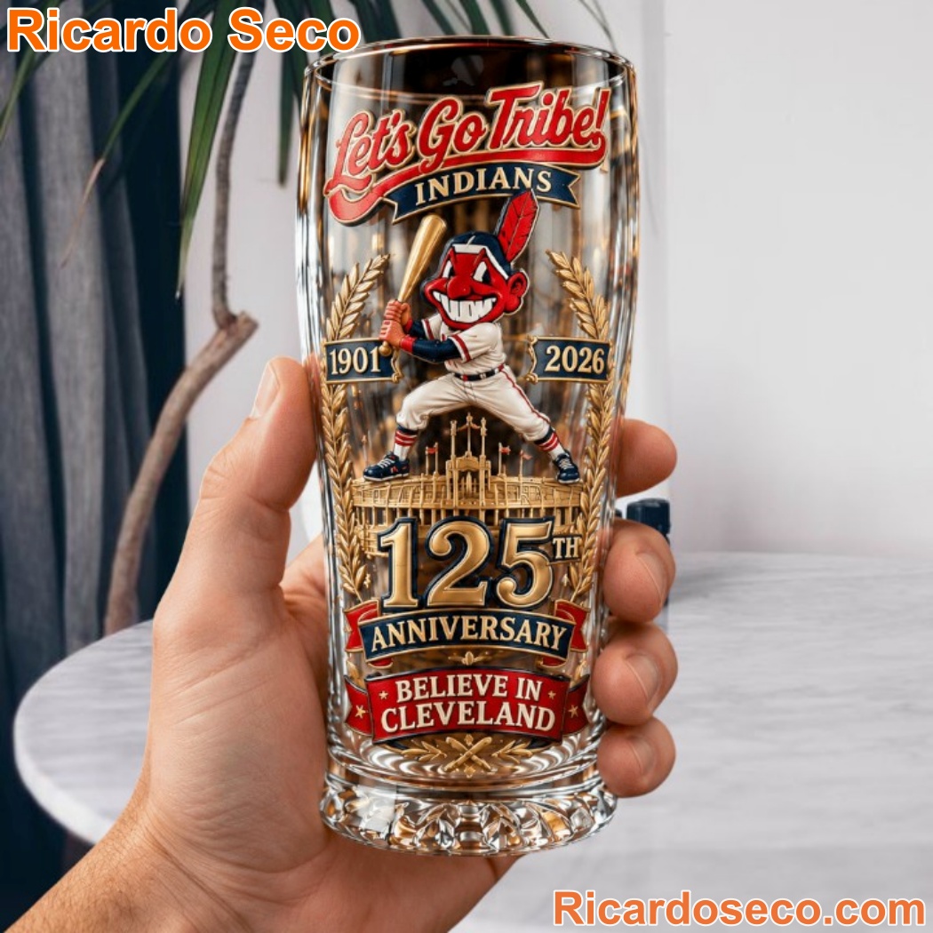 Cleveland Indians 1901-2026 125th Anniversary Beer Glass-a RtBJgwM