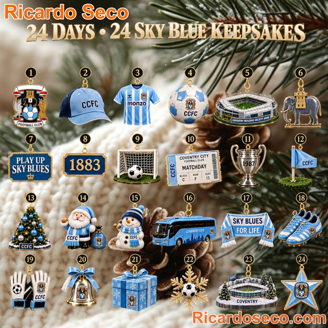 Coventry City FC Play Up Sky Blues Football Christmas Advent Calendar-a tWr0OQd