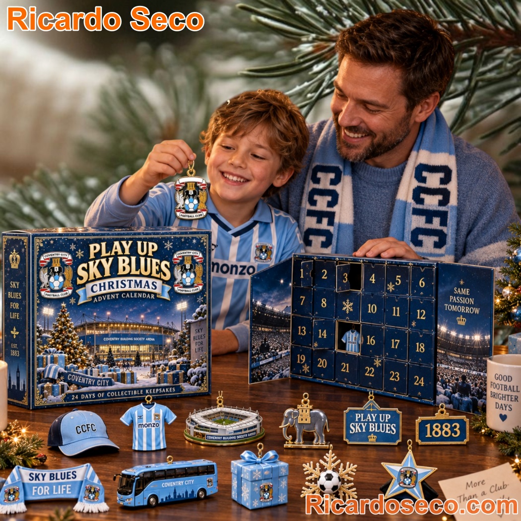 Coventry City FC Play Up Sky Blues Football Christmas Advent Calendar-b jvtDZod