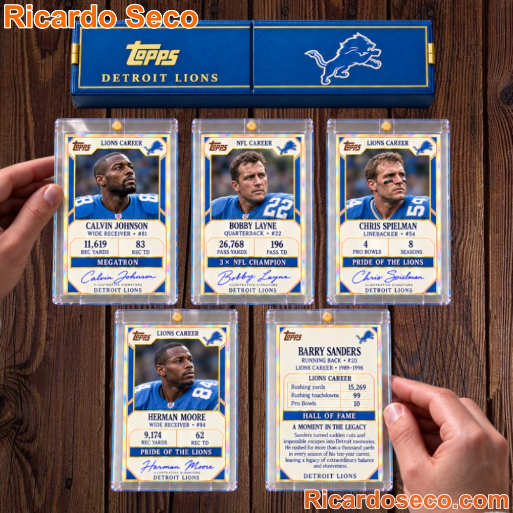 Detroit Lions 5-Card Collection Card Collectors Box Set-b Detroit Lions 5-Card Collection Card Collectors Box Set-b 5ByAh3q