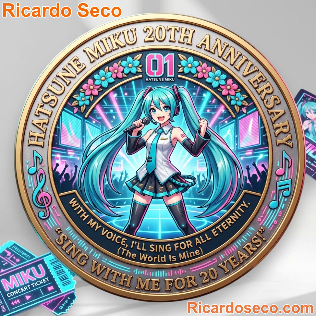 Hatsune Miku 20th Anniversary Sing With Me For 20 Years Commemorative Coin Hatsune Miku 20th Anniversary Sing With Me For 20 Years Commemorative Coin IdqSumj