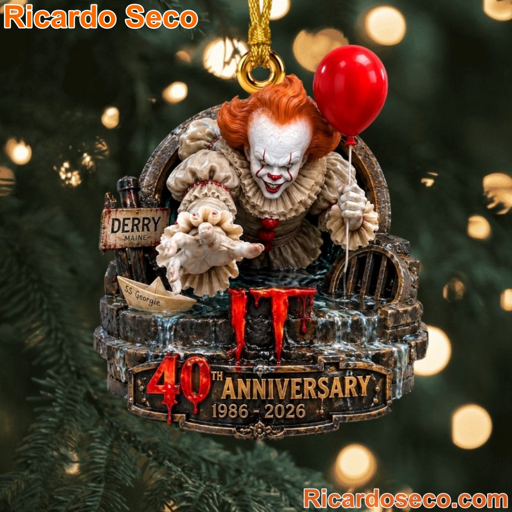 IT 1986-2026 Pennywise Christmas Ornament KpIE1OD