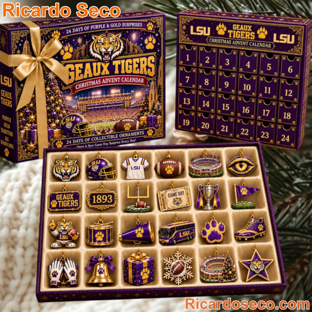 LSU Geaux Tigers Football Christmas Advent Calendar U5gpuBf
