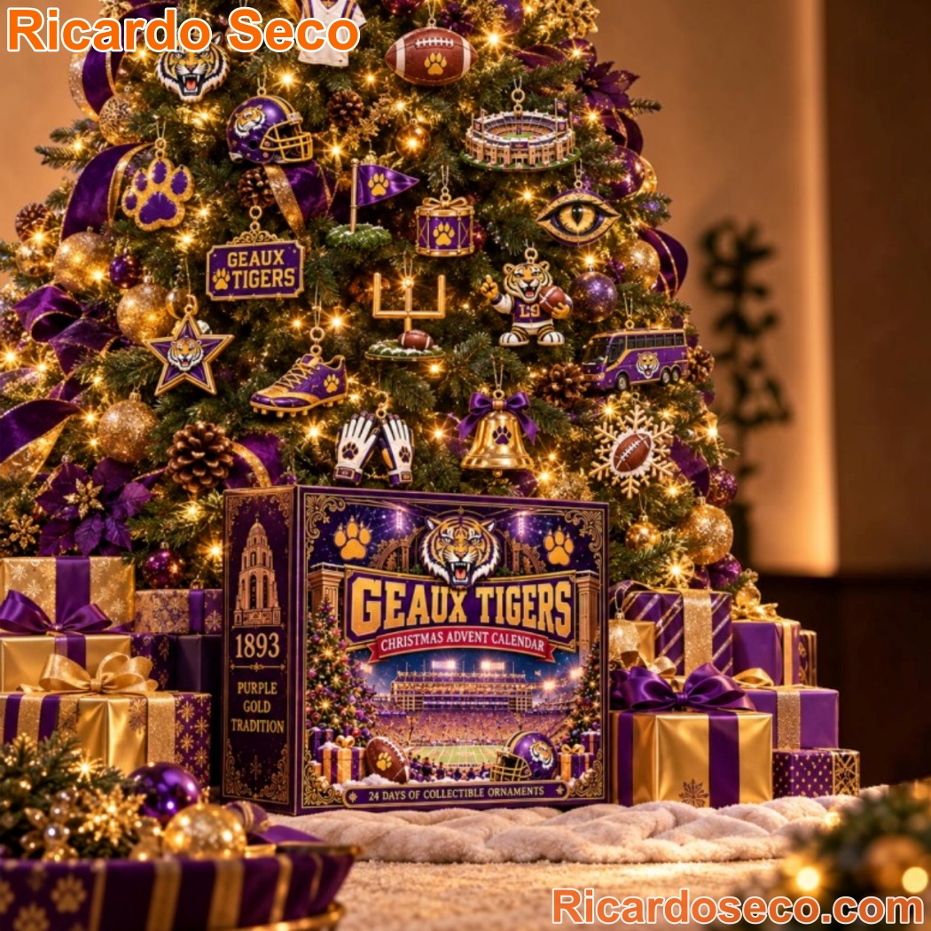 LSU Geaux Tigers Football Christmas Advent Calendar-c r5YOvat