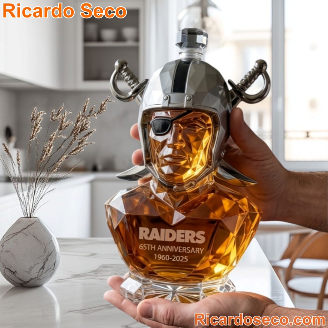 Las Vegas Raiders 1960-2025 65th Anniversary Pirate Mascot Whiskey Bottle-a Las Vegas Raiders 1960-2025 65th Anniversary Pirate Mascot Whiskey Bottle-a euXj2N8