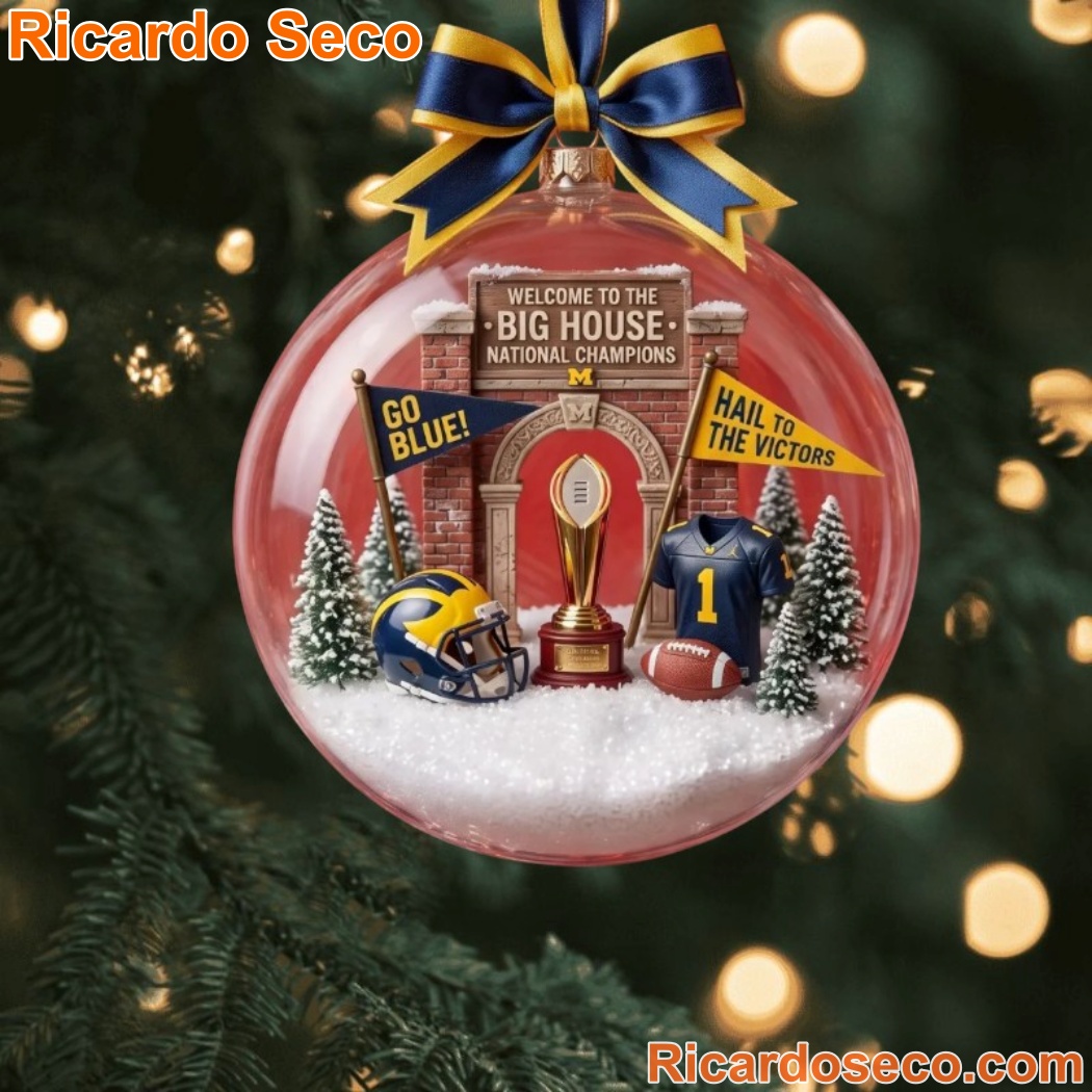 Michigan Wolverines Big House Stadium Christmas Ornament ZL5k3pf