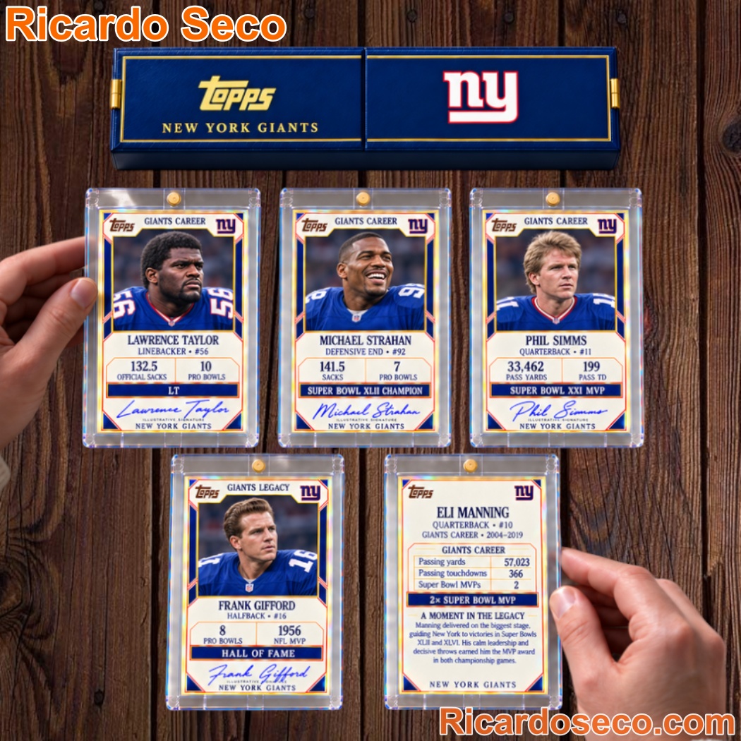 New York Giants Legacy Career 5-Card Collection Card Collectors Box Set-b New York Giants Legacy Career 5-Card Collection Card Collectors Box Set-b M5i3V4s
