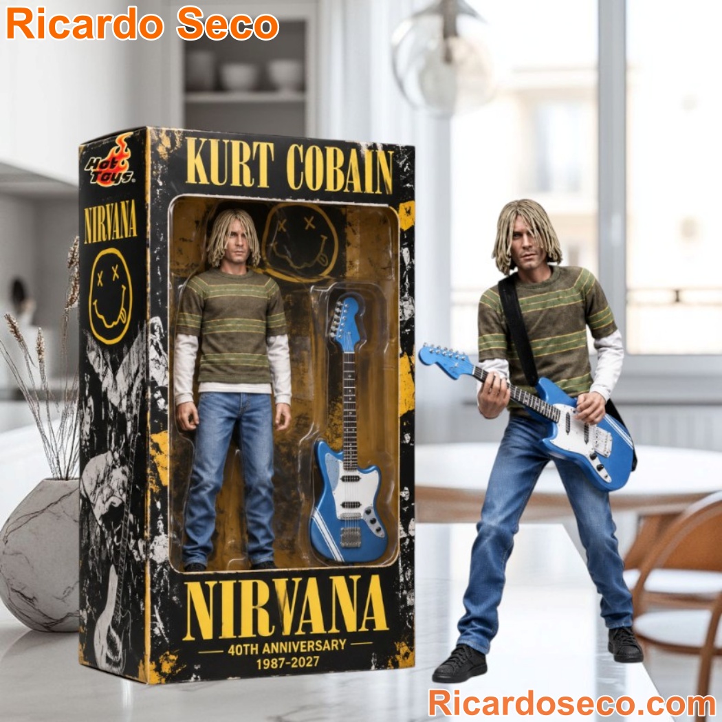 Nirvana 1987-2027 40th Anniversary Music Band Members Collectible Figure 3TmsXMn