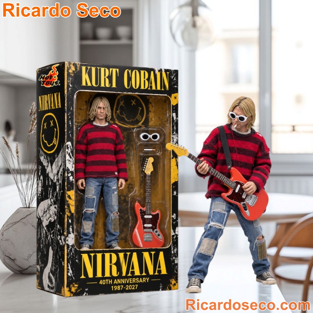 Nirvana 1987-2027 40th Anniversary Music Band Members Collectible Figure-a um7Xw8f