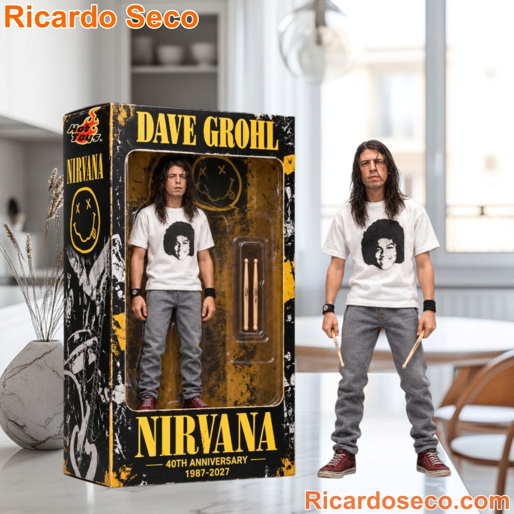 Nirvana 1987-2027 40th Anniversary Music Band Members Collectible Figure-c shECc7J