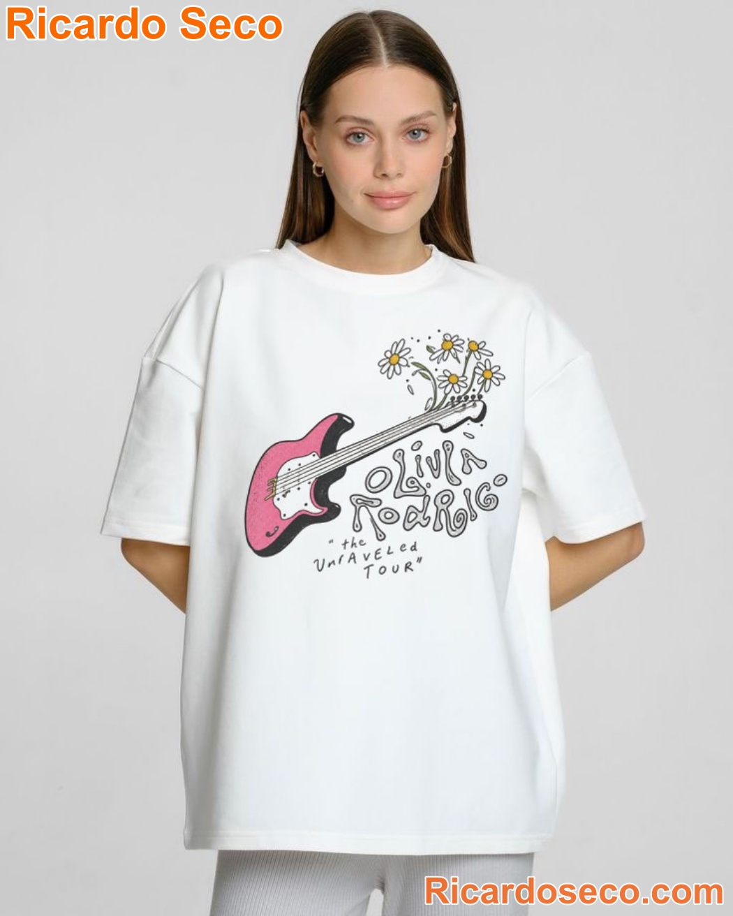 Olivia Rodrigo The Unraveled Tour Guitar Shirt 43qdQpl
