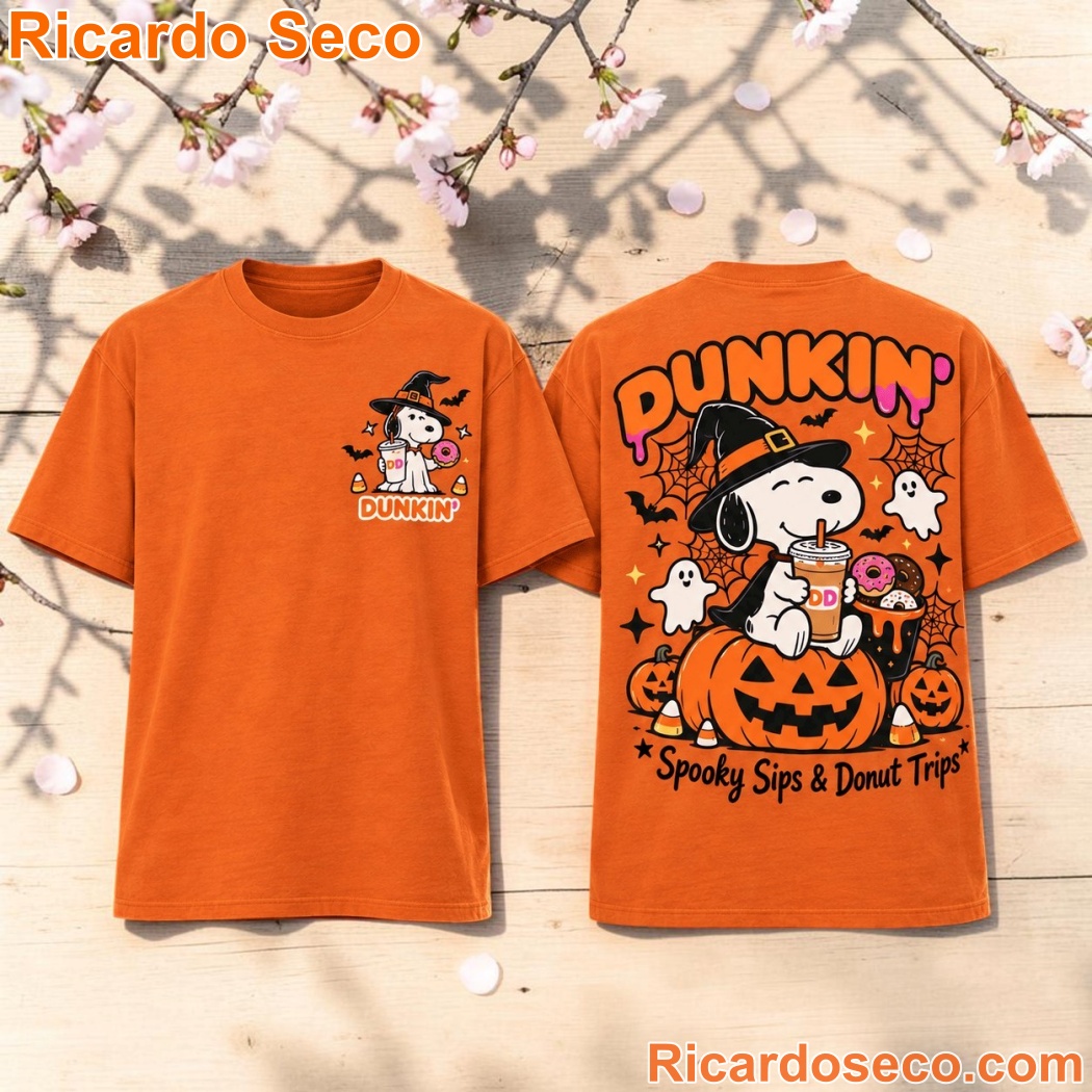 Snoopy Halloween Coffee Donuts Witch Pumpkin Ghost 3D Shirt Snoopy Halloween Coffee Donuts Witch Pumpkin Ghost 3D Shirt IgVDFXn