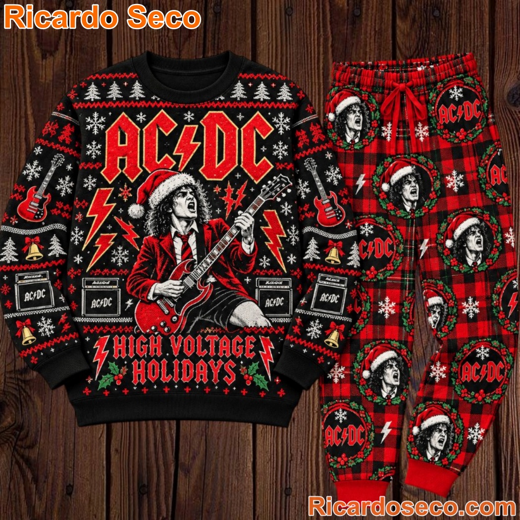 ACDC High Voltage Holiday Sweater and Jogger Pants Set ACDC High Voltage Holiday Sweater and Jogger Pants Set Uozj1sV