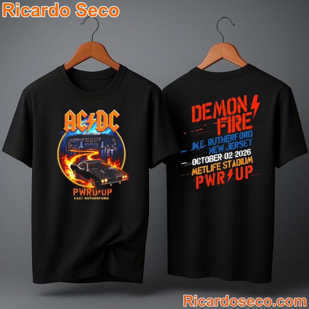 ACDC PWR UP East Rutherford Tour Metlife Stadium T-shirt fQp5tKN