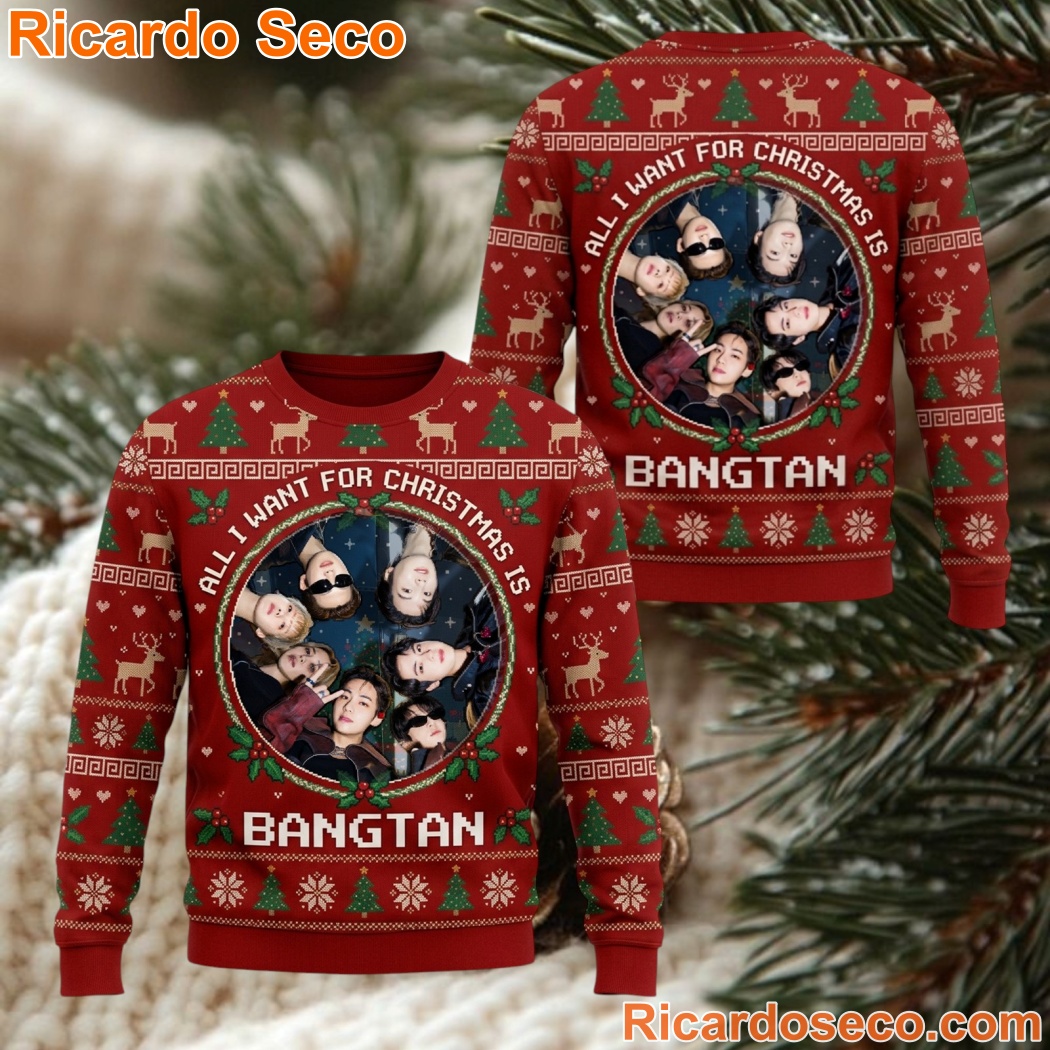 All I Want For Christmas Is Bangtan Ugly Sweater bdhHcO3