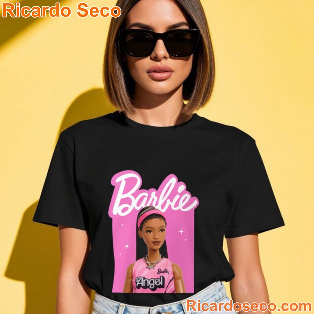 Angel Reese Barbie Doll Graphic Shirt-a Angel Reese Barbie Doll Graphic Shirt-a NEjrmwD