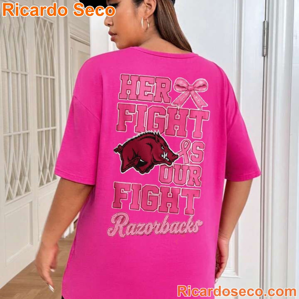 Arkansas Razorbacks Her Fight Our Fight T-shirt-a Arkansas Razorbacks Her Fight Our Fight T-shirt-a vqWKJZE