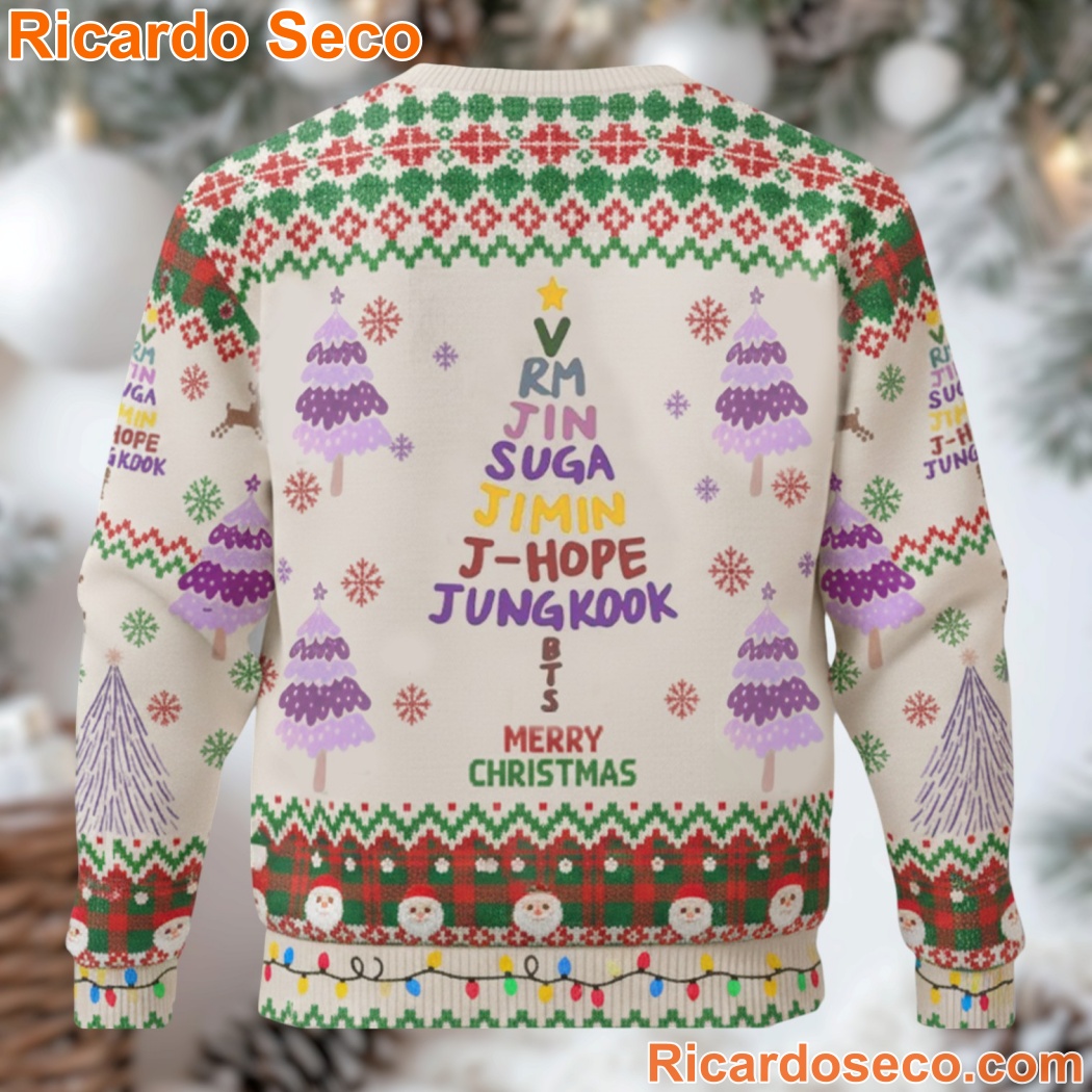 BTS Christmas Tree Merry Christmas Ugly Sweater-b BTS Christmas Tree Merry Christmas Ugly Sweater-b LvjNPBd