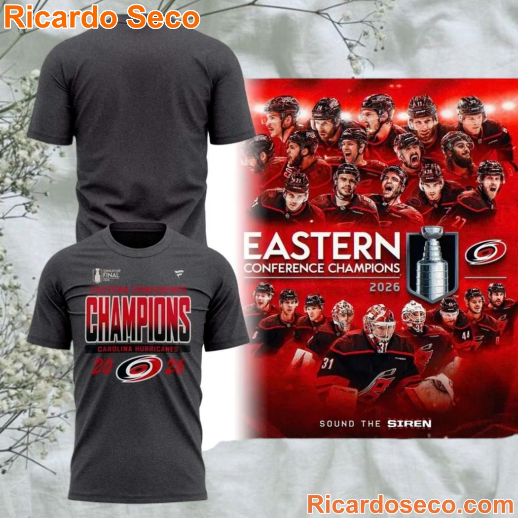 Carolina Hurricanes 2026 Eastern Conference Champions T-shirt Carolina Hurricanes 2026 Eastern Conference Champions T-shirt eCgla7O