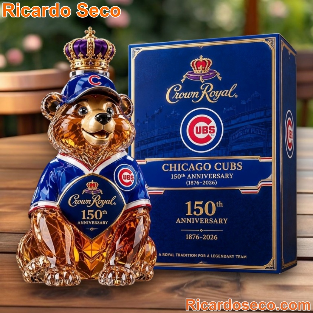 Chicago Cubs 1876-2026 150th Anniversary Whiskey Bottle g7uqU2x