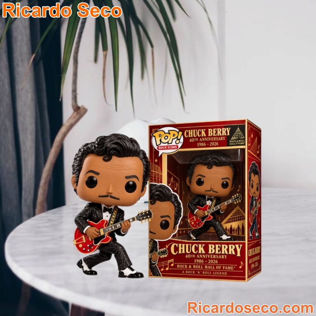 Chuck Berry 1986-2026 Rock & Roll Hall Of Fame Edition Figure Chuck Berry 1986-2026 Rock & Roll Hall Of Fame Edition Figure 7yOBRF1