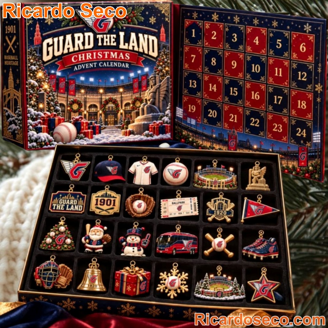 Cleveland Guardians MLB Team Guard the Land Christmas Advent Calendar UV790YA