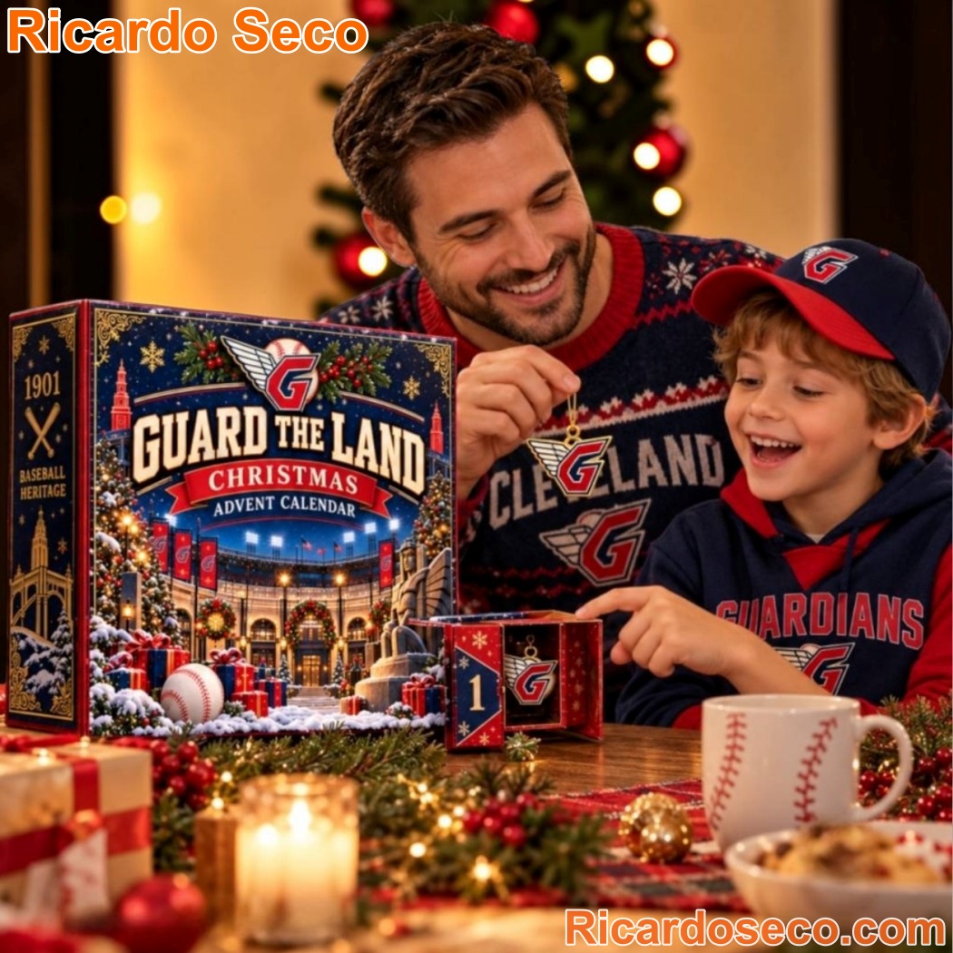Cleveland Guardians MLB Team Guard the Land Christmas Advent Calendar-b cGUZKH6
