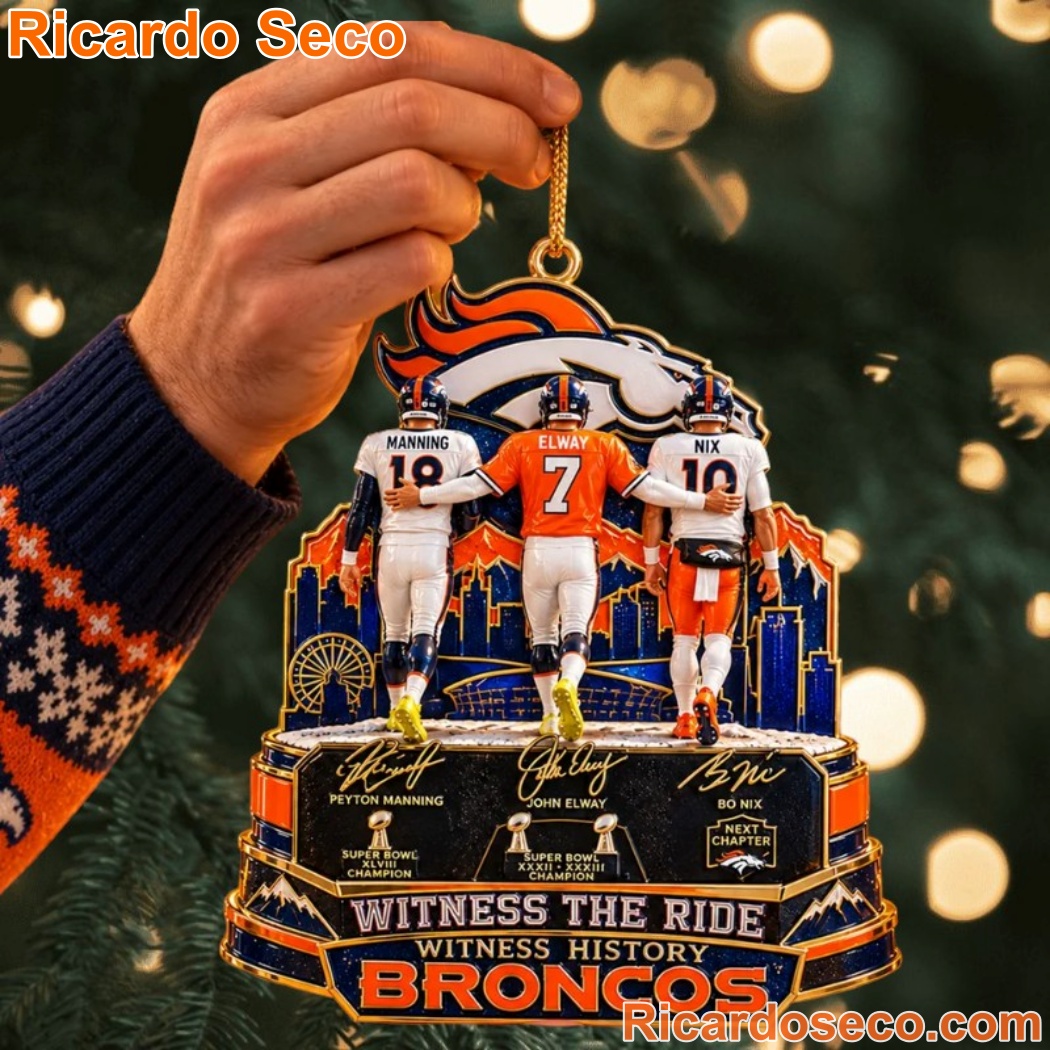 Denver Broncos Witness The Ride Christmas Ornament-a p45vYIR