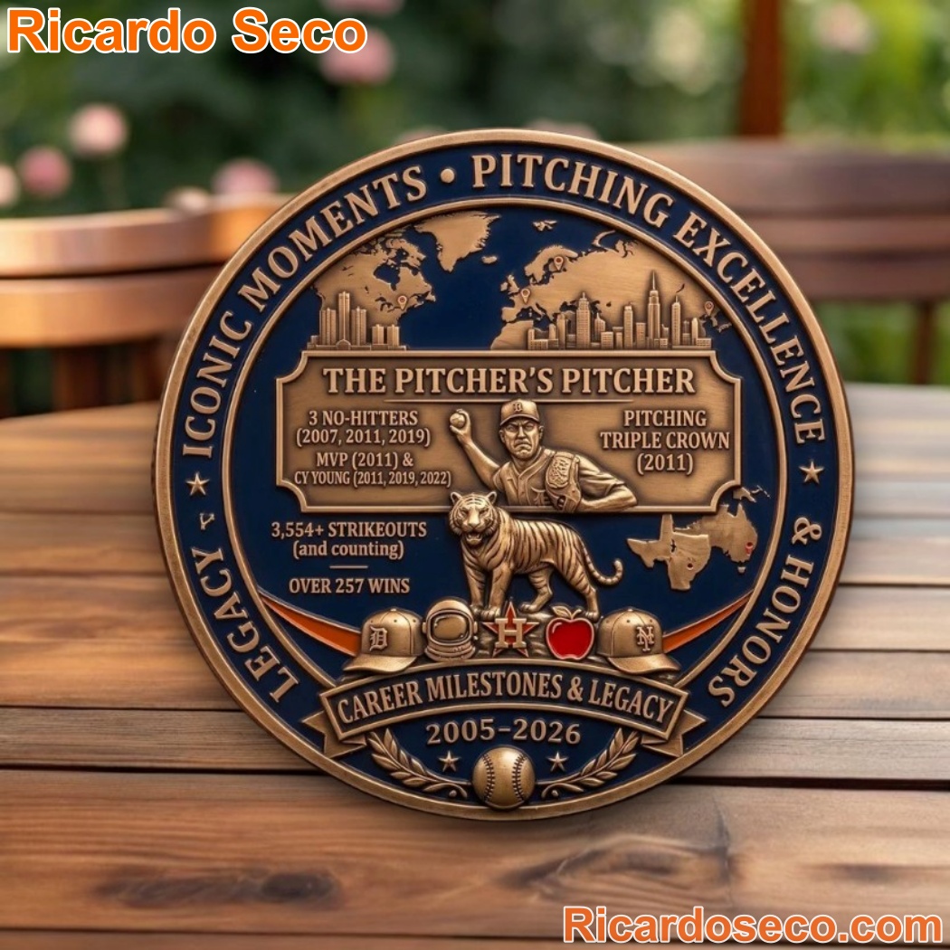 Detroit Tigers Justin Verlander Tiger King Farewell Edition 2005-2026 Commemorative Coin-a G1n2pZx