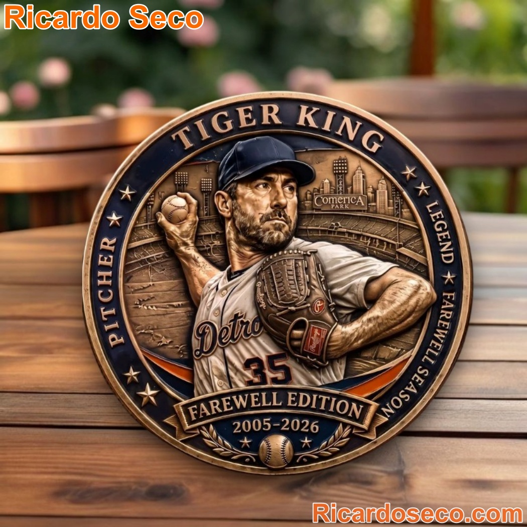 Detroit Tigers Justin Verlander Tiger King Farewell Edition 2005-2026 Commemorative Coin lKfA7CG