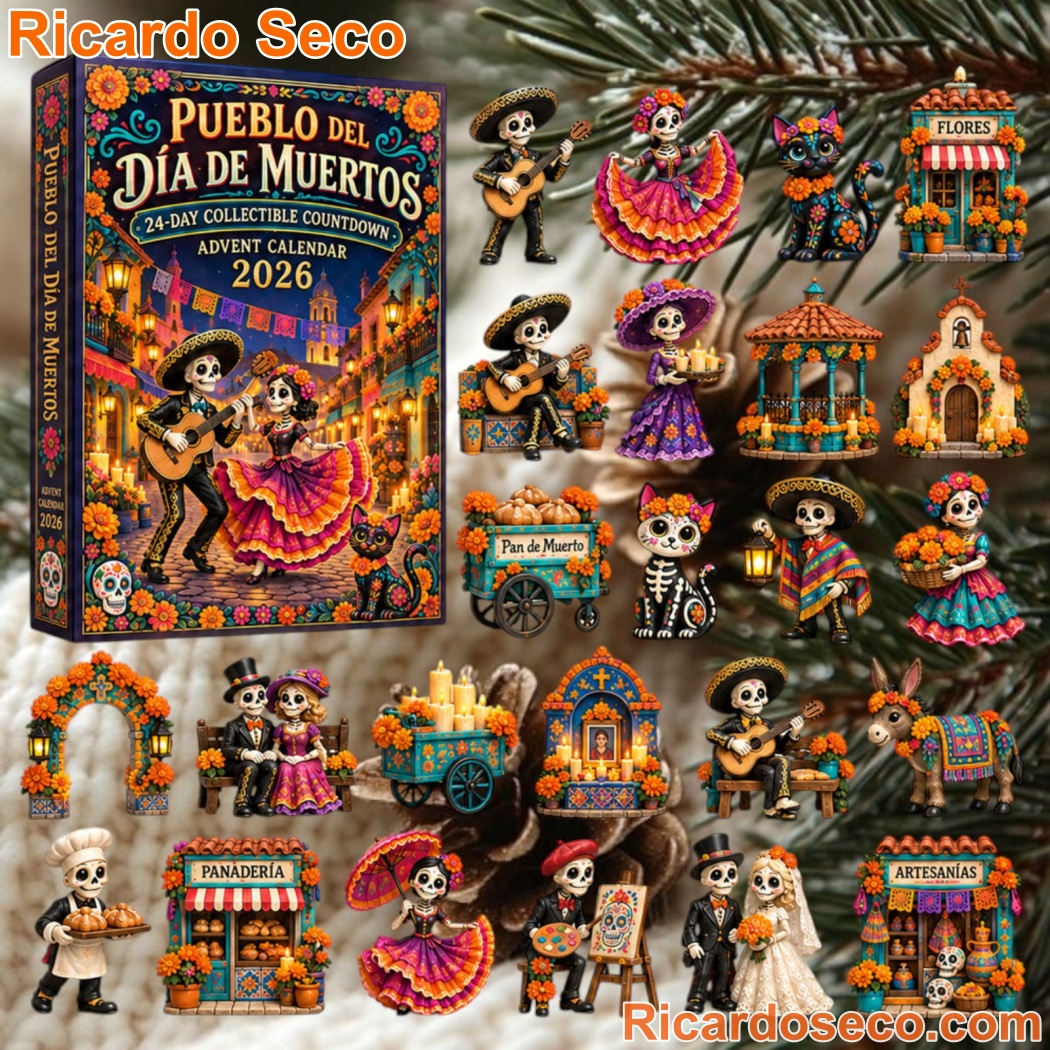 Día de Muertos 24 Days Countdown 2026 Christmas Advent Calendar 4ClJwvG