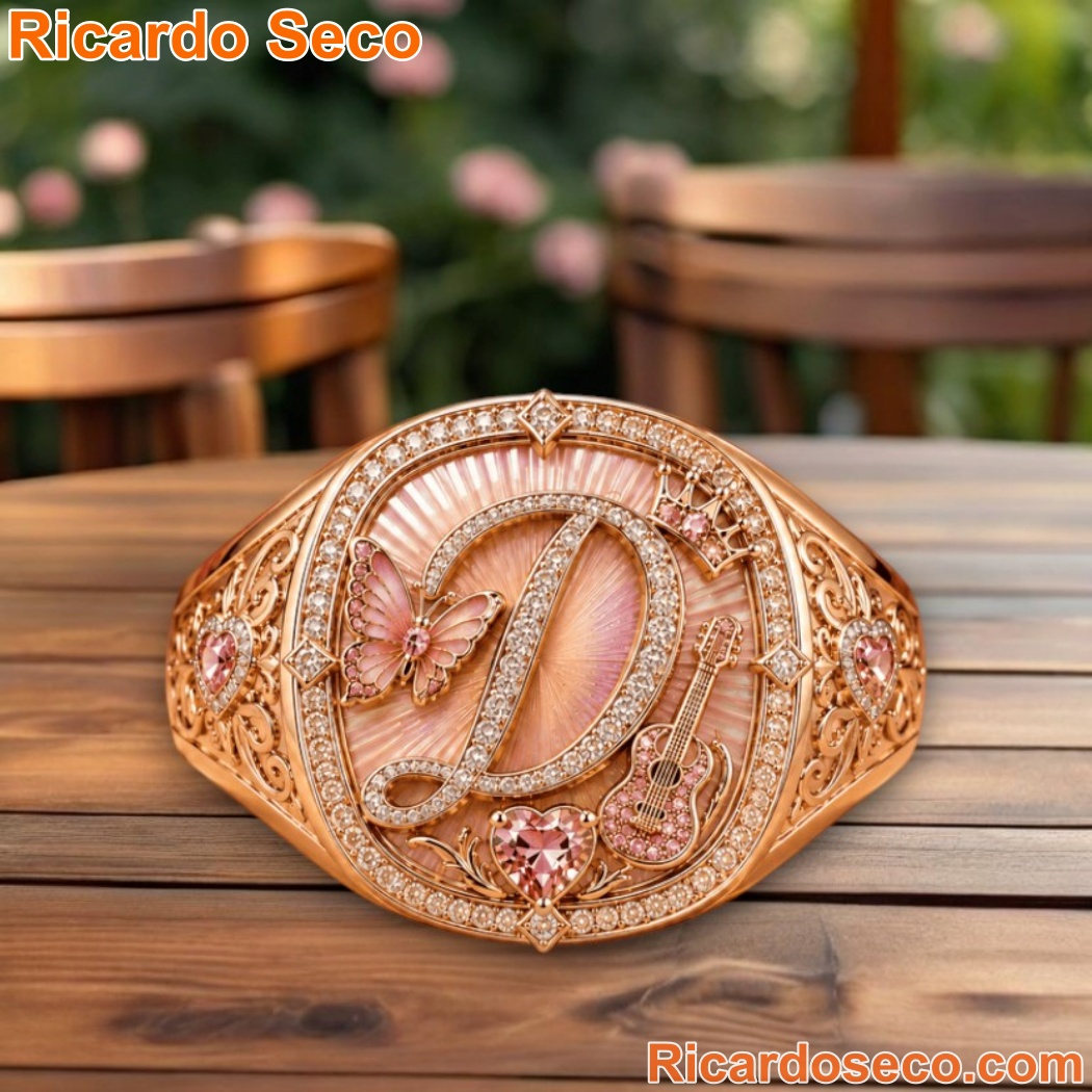 Dolly Parton Butterfly Heart Guitar Premium Ring UWRp4g9
