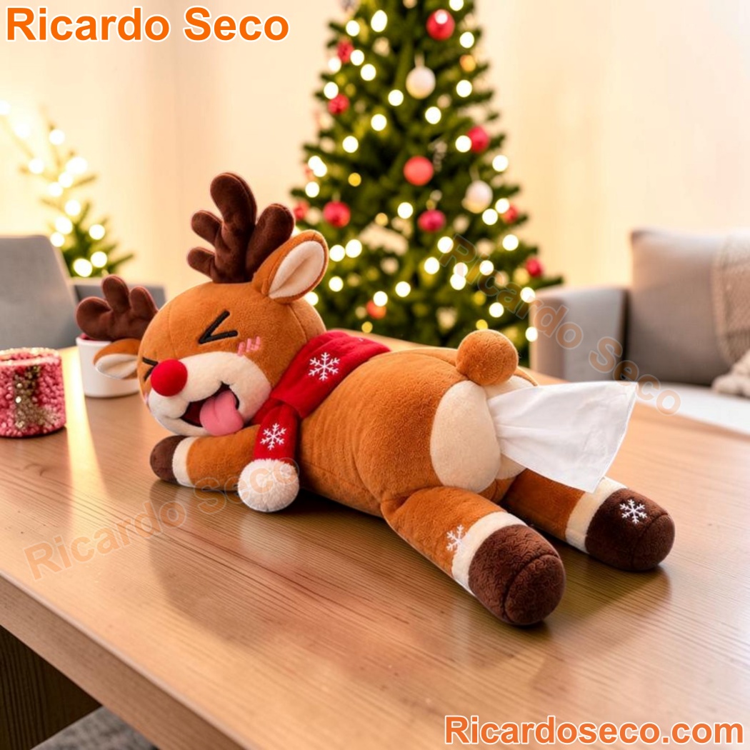 Funny Christmas Reindeer Plush Tissue Box Cover Funny Christmas Reindeer Plush Tissue Box Cover YU6hctO