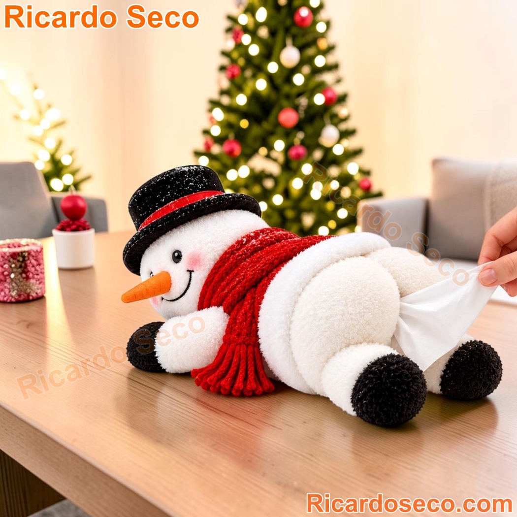 Funny Christmas Snowman Plush Tissue Box Cover-a iSY5kEd