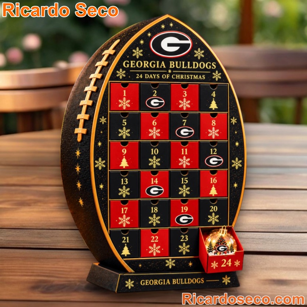 Georgia Bulldogs Ball Ornaments Premium Advent Calendar VTZvYh3