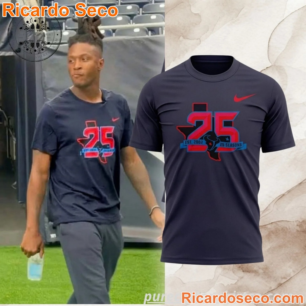 Houston Texans Est 2002 25 Seasons T-shirt-a FkdC7TO