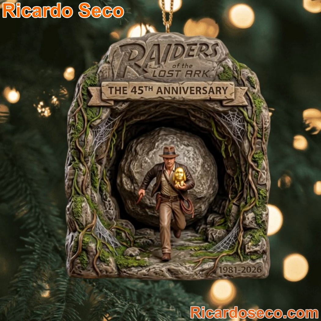 Indiana Jones Raiders Of The Lost Ark 1981-2026 Christmas Ornament ReodXNM