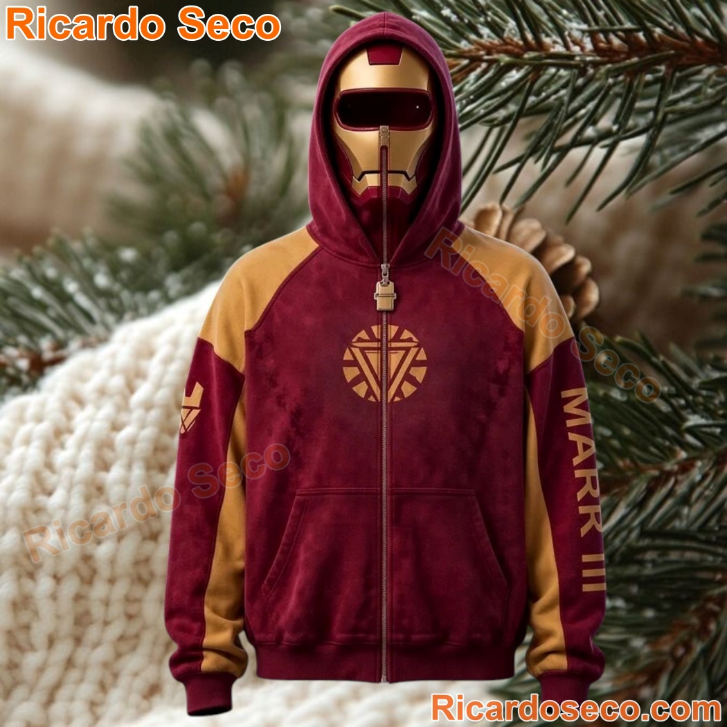 Iron Man Mark III 3D Mask Zip Hoodie Iron Man Mark III 3D Mask Zip Hoodie WP9VfRx