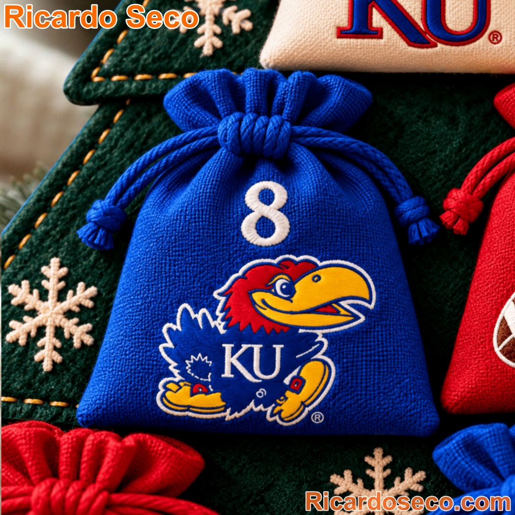 Kansas Jayhawks Christmas Tree Countdown Calendar-a 1BNdxvI
