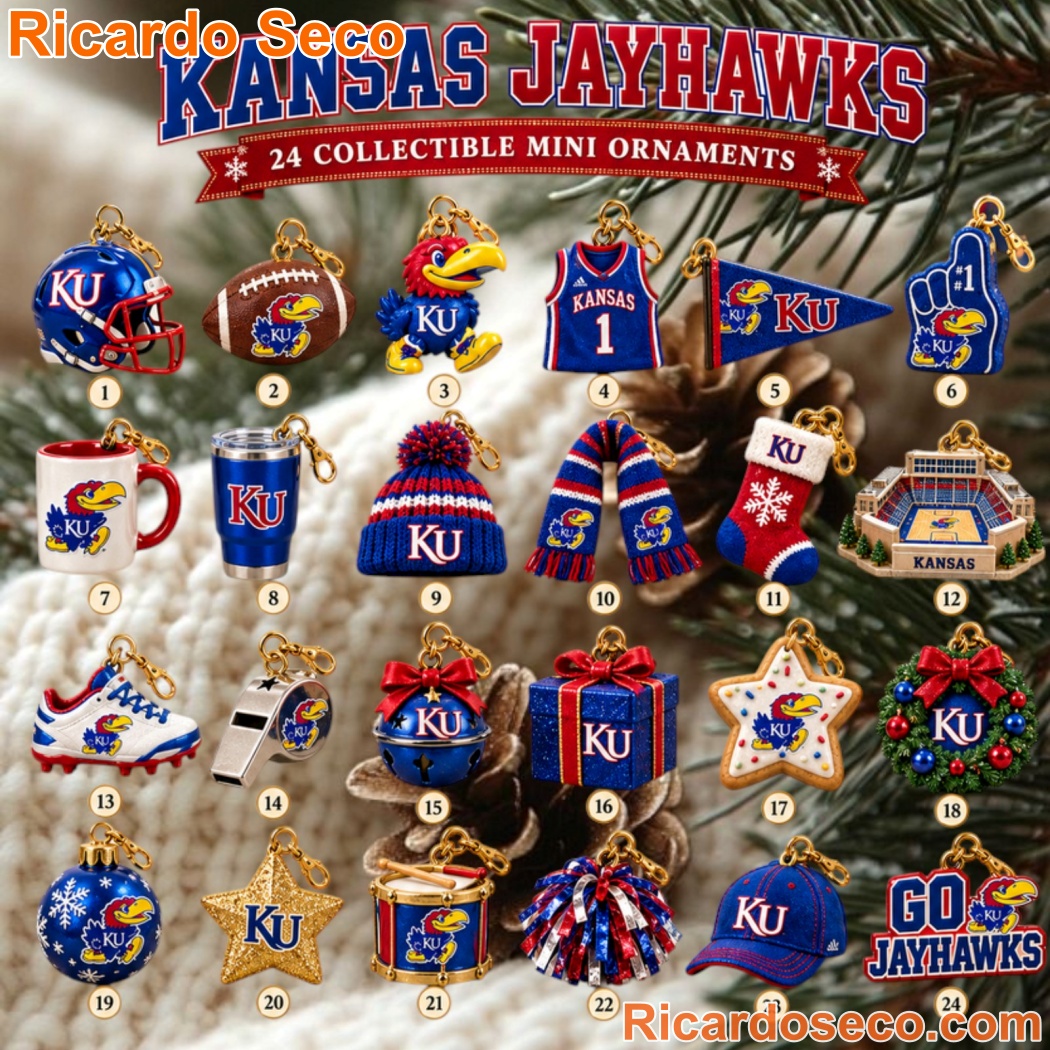 Kansas Jayhawks Christmas Tree Countdown Calendar-c mtJeYPi