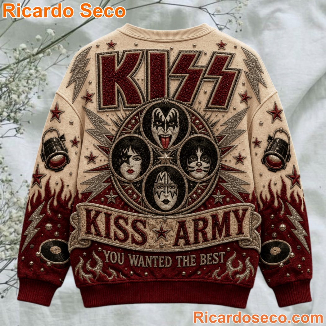 Kiss Army Rock N Roll All Nite Merchandise Sweater-a yvSkiNK
