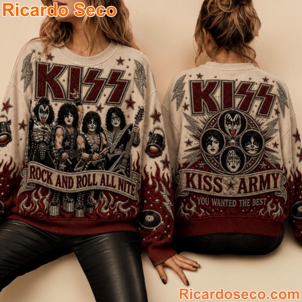 Kiss Army Rock N Roll All Nite Merchandise Sweater-c DVN5saZ