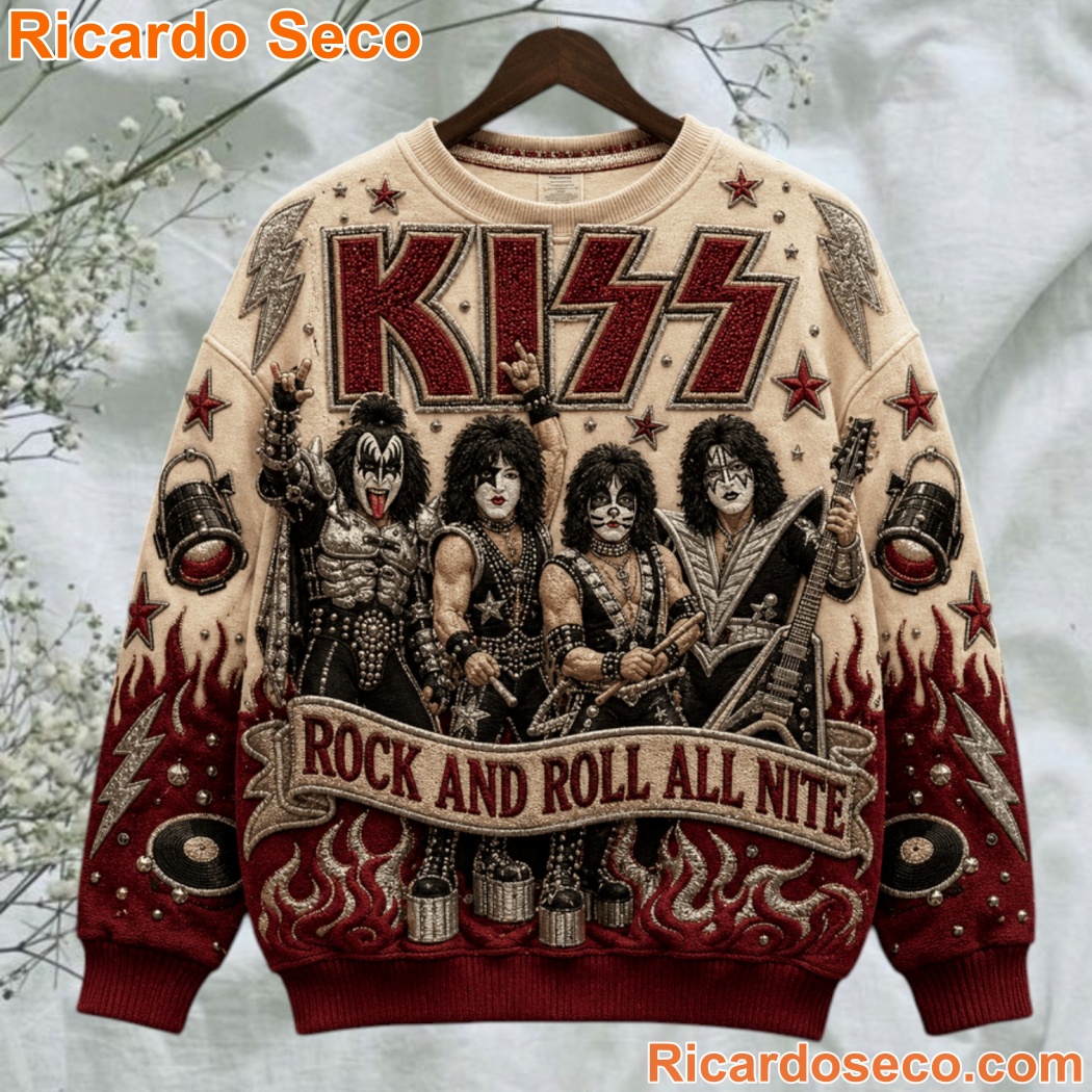 Kiss Army Rock N Roll All Nite Merchandise Sweater mVqj5d0
