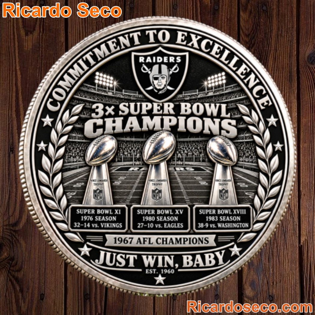 Las Vegas Raiders Est 1960 Just Win Baby Commemorative Coin-a Las Vegas Raiders Est 1960 Just Win Baby Commemorative Coin-a Ofx0uY4