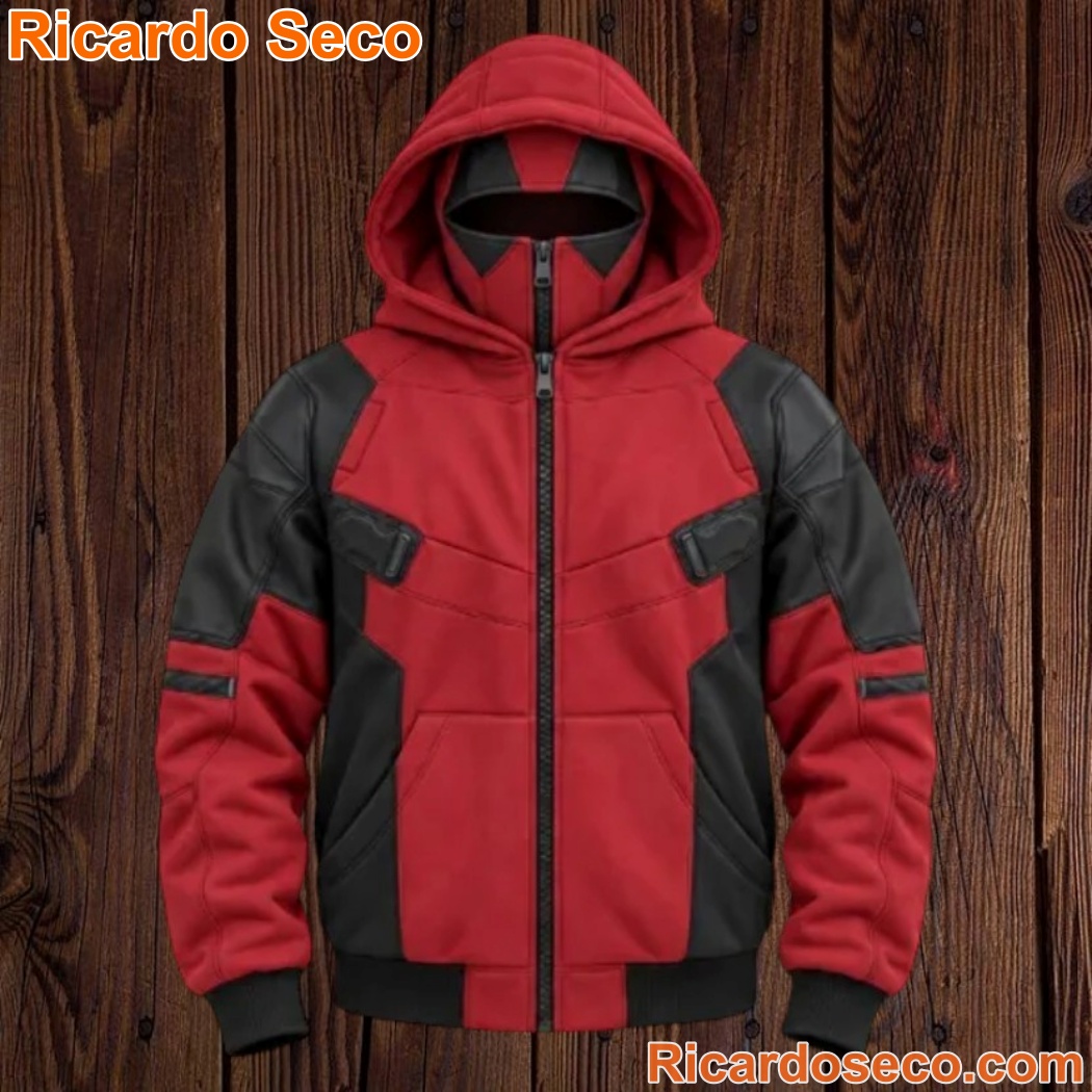 Marvel Deadpool 3D Mask Zip Hoodie Marvel Deadpool 3D Mask Zip Hoodie WmFXIun