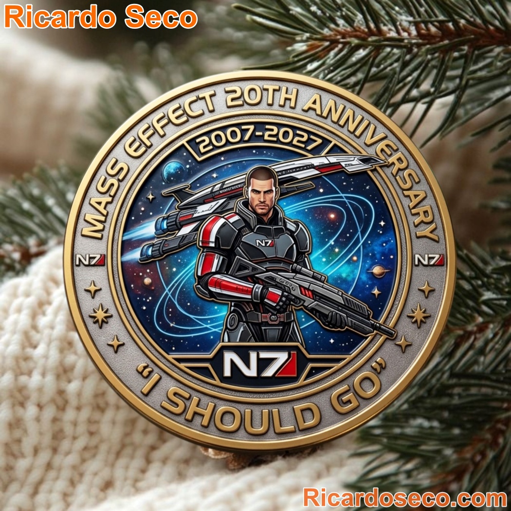 Mass Effect 20th Anniversary I Should Go Commemorative Coin AHQEZp8