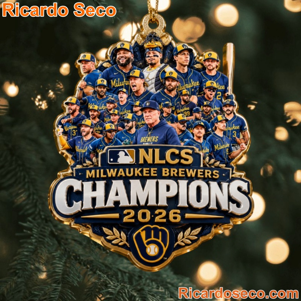 Milwaukee Brewers NLCS Champions 2026 Christmas Ornament Milwaukee Brewers NLCS Champions 2026 Christmas Ornament ZIHgvaf